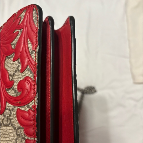 Gucci Red GG Supreme Canvas and Leather Medium Dionysus. - Picture 5 of 9